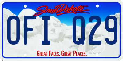 SD license plate 0FIQ29