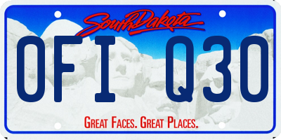 SD license plate 0FIQ30