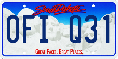 SD license plate 0FIQ31
