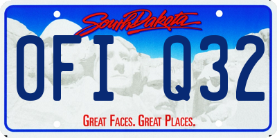 SD license plate 0FIQ32