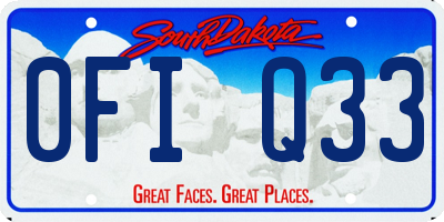 SD license plate 0FIQ33