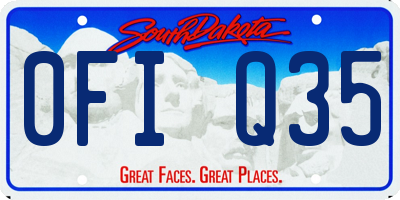 SD license plate 0FIQ35