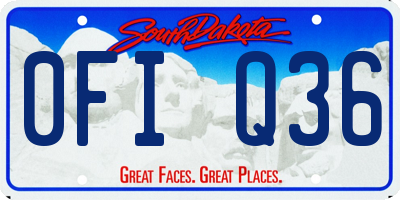 SD license plate 0FIQ36