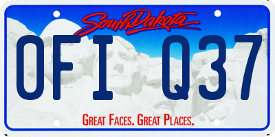 SD license plate 0FIQ37
