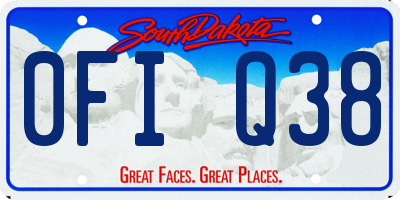 SD license plate 0FIQ38