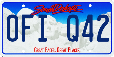 SD license plate 0FIQ42