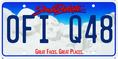 SD license plate 0FIQ48