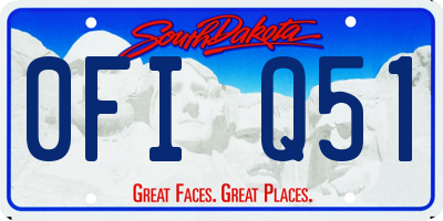 SD license plate 0FIQ51