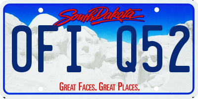 SD license plate 0FIQ52