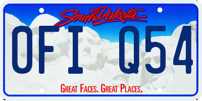 SD license plate 0FIQ54