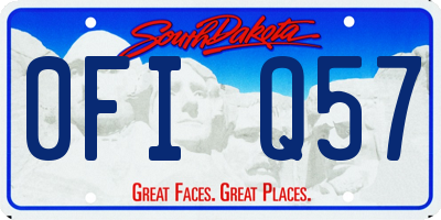SD license plate 0FIQ57