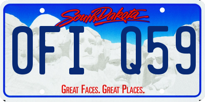 SD license plate 0FIQ59