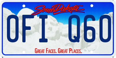 SD license plate 0FIQ60