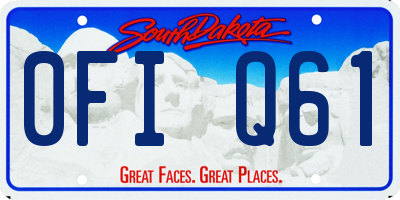 SD license plate 0FIQ61