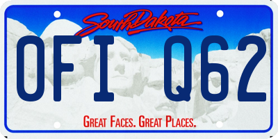 SD license plate 0FIQ62
