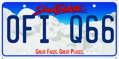 SD license plate 0FIQ66
