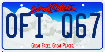 SD license plate 0FIQ67