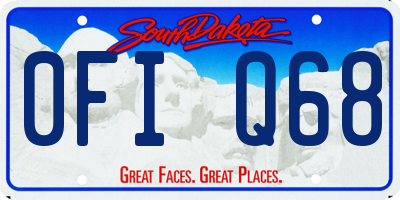 SD license plate 0FIQ68