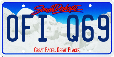 SD license plate 0FIQ69