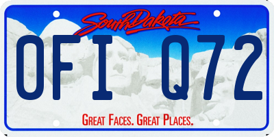 SD license plate 0FIQ72
