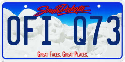 SD license plate 0FIQ73