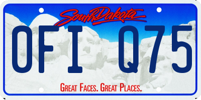SD license plate 0FIQ75