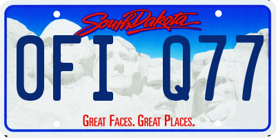 SD license plate 0FIQ77
