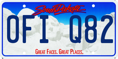 SD license plate 0FIQ82