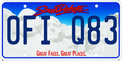 SD license plate 0FIQ83