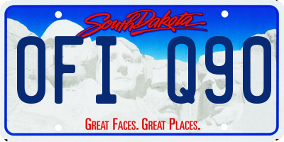 SD license plate 0FIQ90