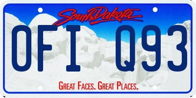 SD license plate 0FIQ93