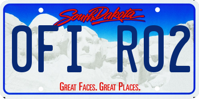 SD license plate 0FIR02