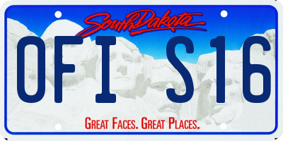 SD license plate 0FIS16