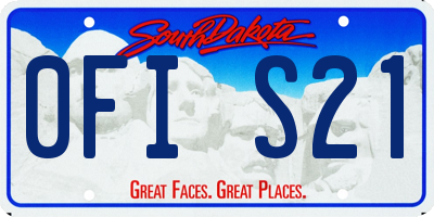 SD license plate 0FIS21