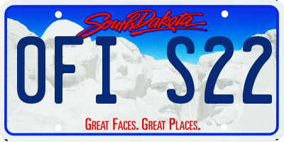 SD license plate 0FIS22