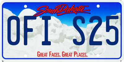 SD license plate 0FIS25