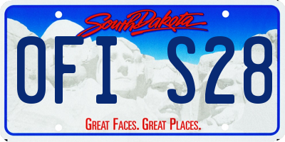 SD license plate 0FIS28