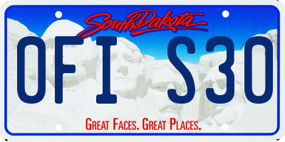 SD license plate 0FIS30