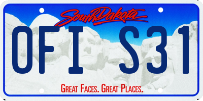 SD license plate 0FIS31