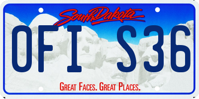 SD license plate 0FIS36