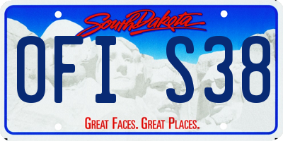 SD license plate 0FIS38
