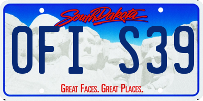 SD license plate 0FIS39