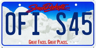 SD license plate 0FIS45