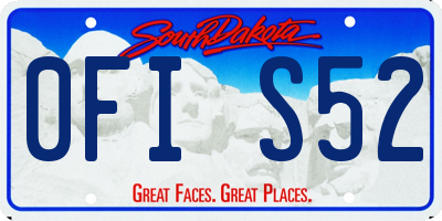 SD license plate 0FIS52