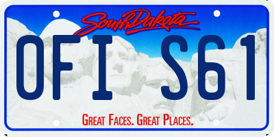 SD license plate 0FIS61