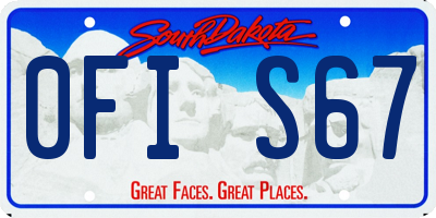 SD license plate 0FIS67