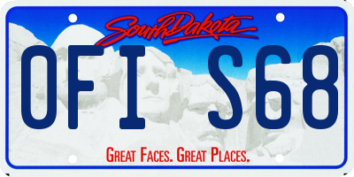 SD license plate 0FIS68