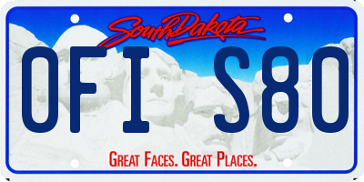 SD license plate 0FIS80