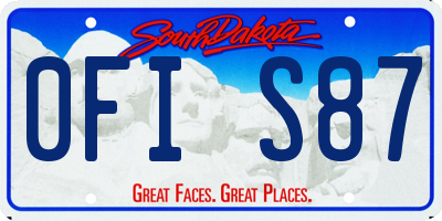 SD license plate 0FIS87