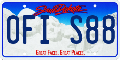 SD license plate 0FIS88